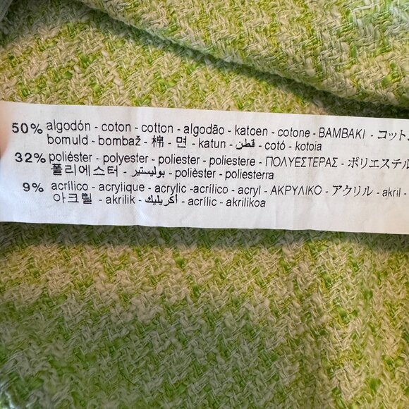 Zara Girls Sleeveless Dress Size 7, Green, Frayed Texture, Spring Dress - Picture 7 of 11